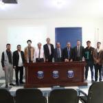 دشن الدكتور/حفظ الله يحيى الأحمدي رئيس الجامعة عملية مناقشة أبحاث التخرج يومنا هذا الأحد الموافق 3/7/2022م في قاعة الندوات بالجامعة