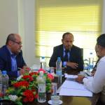 رئيس الجامعة يعقد جلسة مشاورات في إطار التوجه الإستراتيجي للجامعة والإعداد للحصول على الإعتماد البرامجي